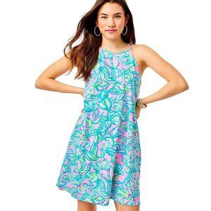 Lilly Pulitzer Margot Swing Dress Pelican Pink Off The Scales Medium 8 - 10